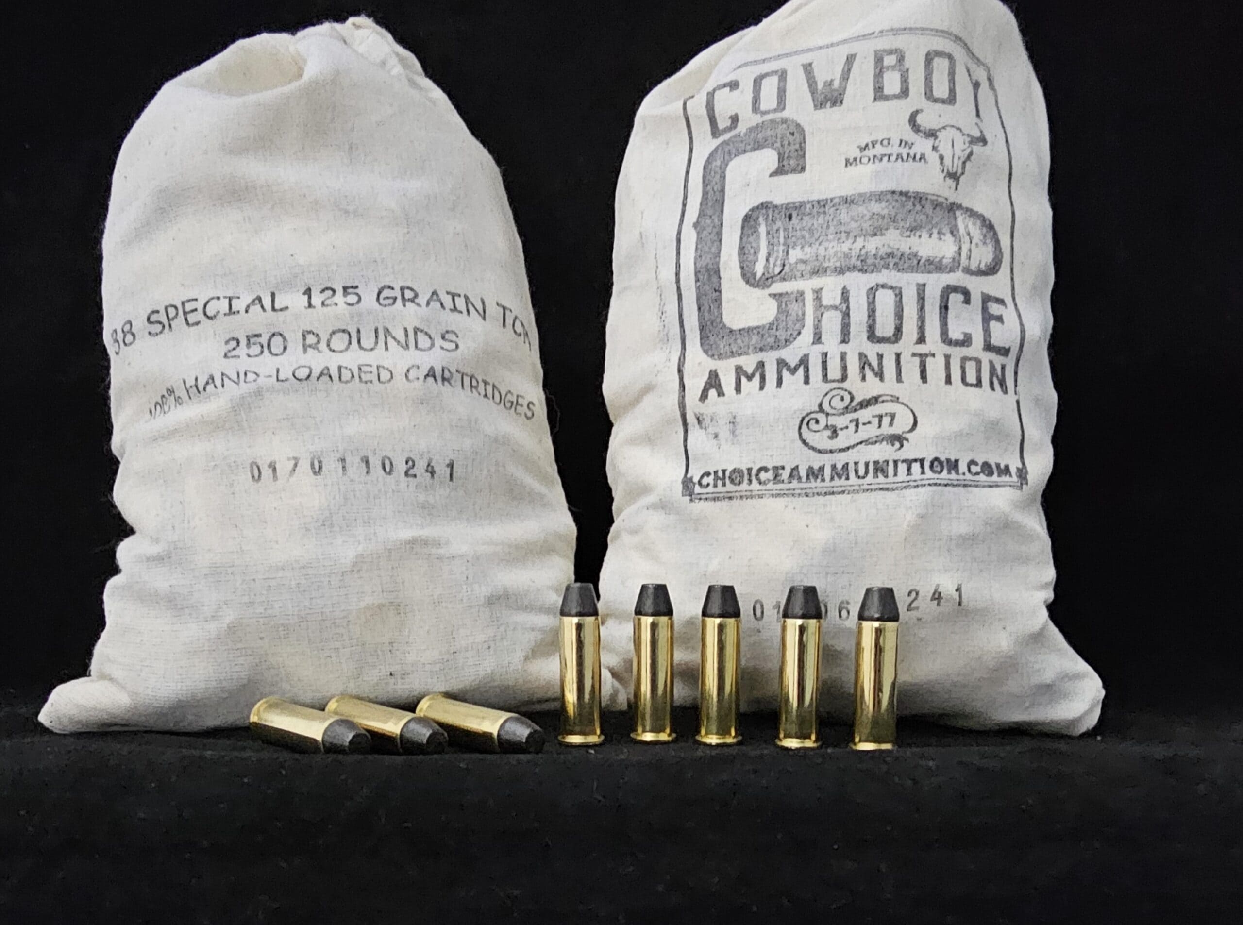 125TCFPL38SPWF250CCB .38 Special 125 Grain TCFP “WELLS FARGO BAG” Ammo! Hi-Tek Coated Cowboy Action~100% HAND LOADED