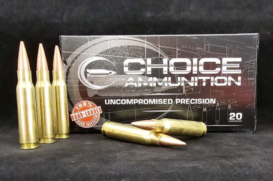 168VLDH308WIN20 Choice Ammunition .308 Winchester 168 Grain Berger VLD Hunting~ 100% Hand Loaded !!