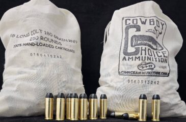 180RNFPL45LC250CCB .45 Long Colt 180 Grain "WELLS FARGO BAG" Ammo! Hi-Tek Coated RNFP~100% Hand-Loaded!!