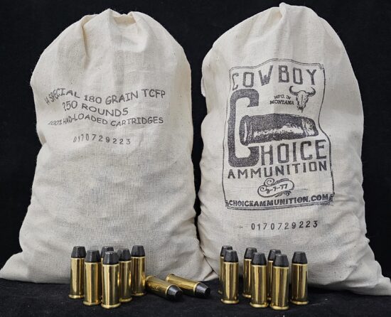 180TCFPL44SPWF250CCB .44 Special 180 Grain "WELLS FARGO BAG" Ammo! TCFP BLACK Hi-Tek Coated Lead Cowboy Action~100% Hand-Loaded!!