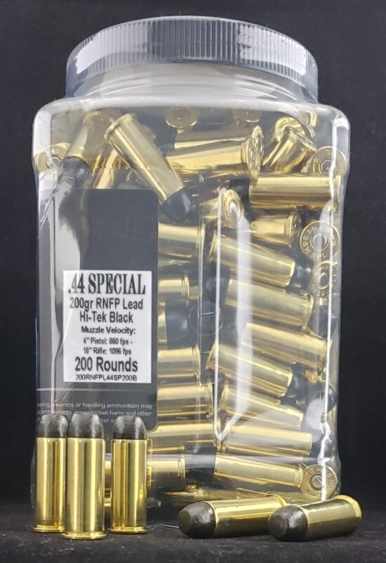 200RNFPL44SP200 Choice Ammunition Choice Range .44 Special 200 Grain RNFP BLACK HI-TEK COATED LEAD~100% HAND-LOADED!!