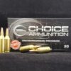 60SP223WSSM20 Choice Ammunition Choice Hunting 223 Winchester Super Short Magnum (WSSM) 60 Grain Soft Point~100% Hand-Loaded!!