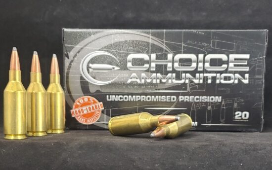87SP243WSSM20 Choice Ammunition .243 Winchester Super Short Mag (WSSM) 87 Grain Soft Point~100% Hand-Loaded!!