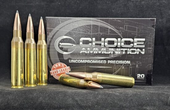 265ABLR338LAP20 Choice Ammunition .338 Lapua Magnum 265 Grain NOSLER ACCUBOND ABLR (LONG RANGE) ~100% HAND LOADED!!