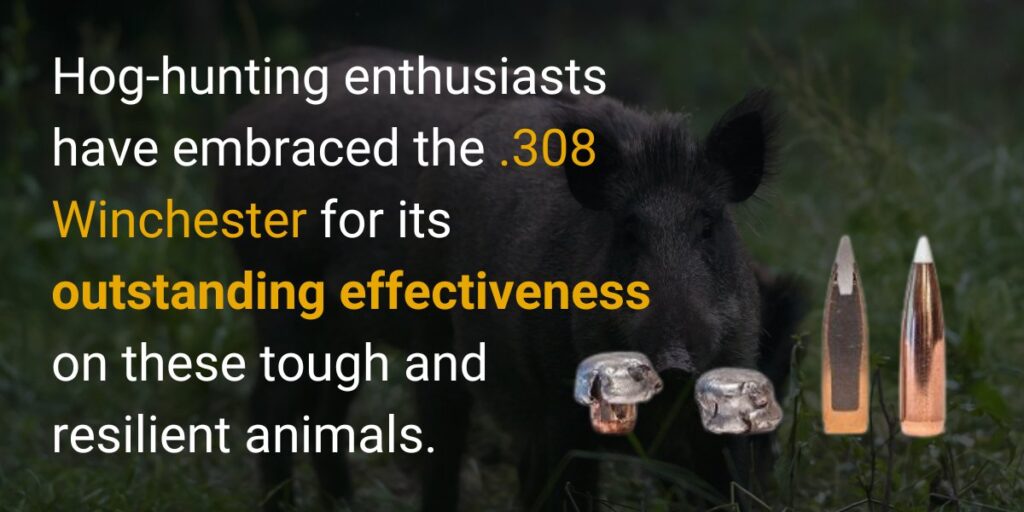 .308 Winchester bullet for hog hunting