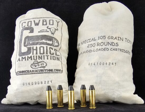 105TCFPL38SPWF250CCB Choice Ammunition Cowboy Choice .38 Special 105 Grain "WELLS FARGO BAG" Ammo! "Cowboy Choice" TCFP Hi-Tek Coated~100% HAND LOADED