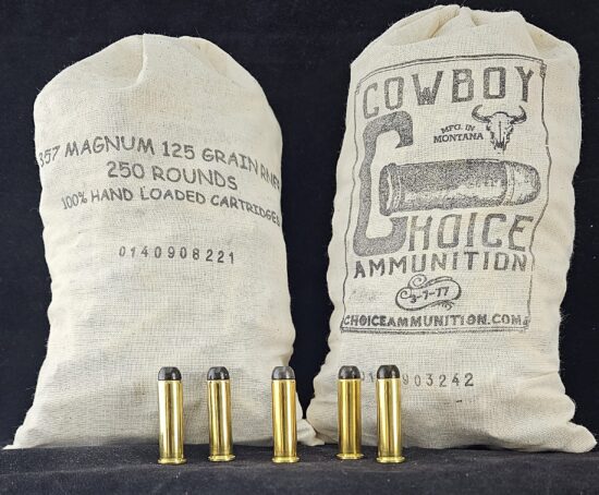 125RNFPL357MAGWF250CCB Choice Ammunition Cowboy Choice .357 Magnum 125 Grain RNFP HI-TEK Coated Lead “WELLS FARGO BAG” Ammo!~100% Hand Loaded!!