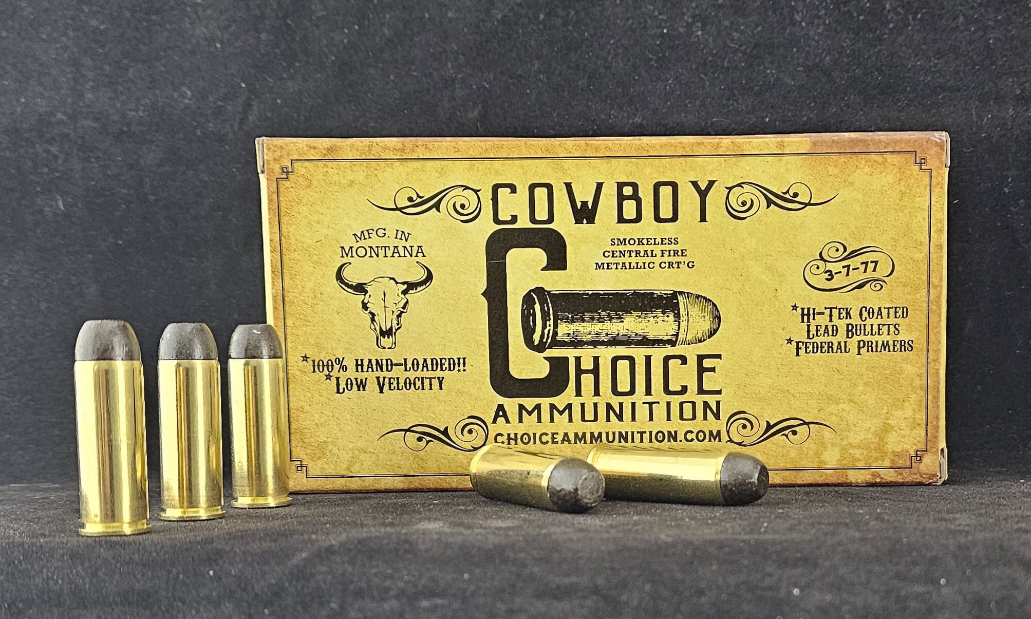 250RNFP45LC50 Choice Ammunition Cowboy Action .45 Long Colt 250 Grain RNFP BLACK Hi-Tek Coated Lead Cowboy Action ~100% Hand Loaded!!